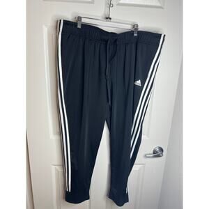 Adidas Women's Slim Fit Tapered Leg Full-Length Style Joggers Black New~ Size 3X